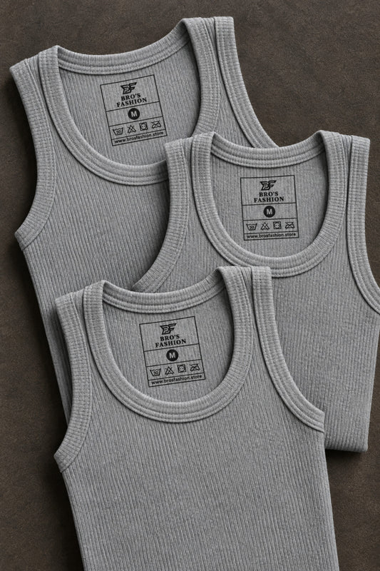 Men’s Tanks Top Pack of Three - Gray