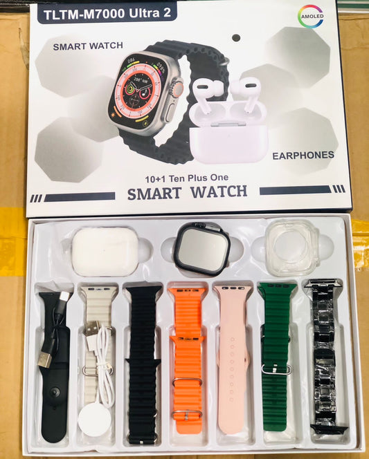 Smart Watch TLTM-M7000 Ultra 2 in 1 with Earbuds Free