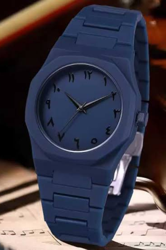 Stylish Arabic Aura Watch At Bro's Fashion -Royal Blue