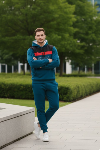 Premium Paneled  Polyester Winter Tracksuit
