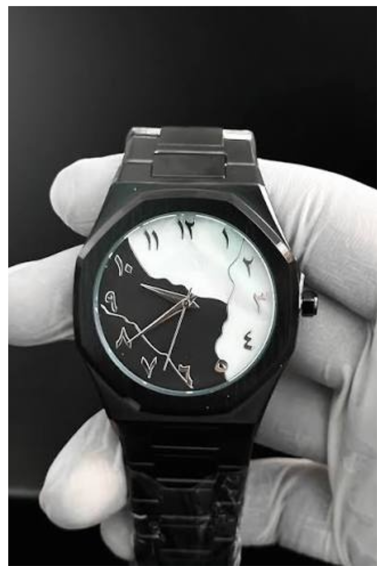 Black & White Dial Aura Watch At Bro's Fashion