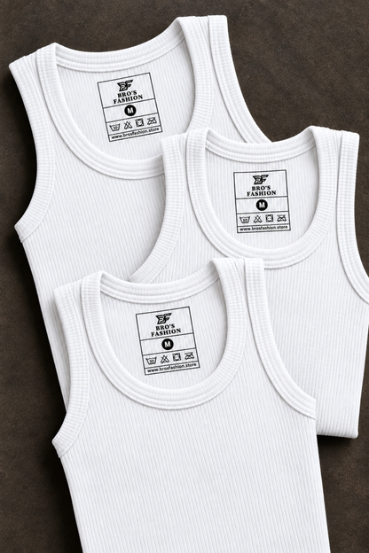 Men’s Tanks Top Pack of Three - White