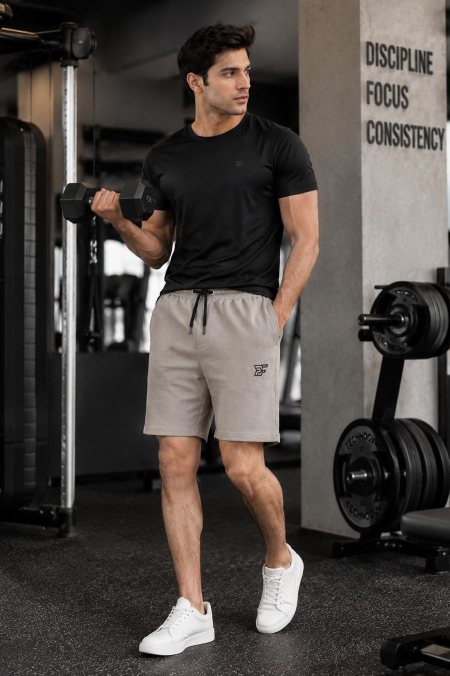 Bro's Fashion Aura Men's Pleated Shorts - SKIN