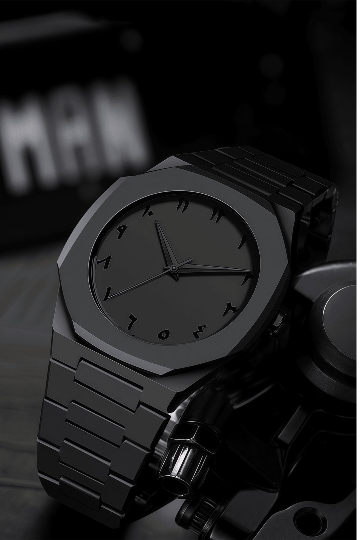 Stylish Arabic Aura Watch At Bro's Fashion - Black
