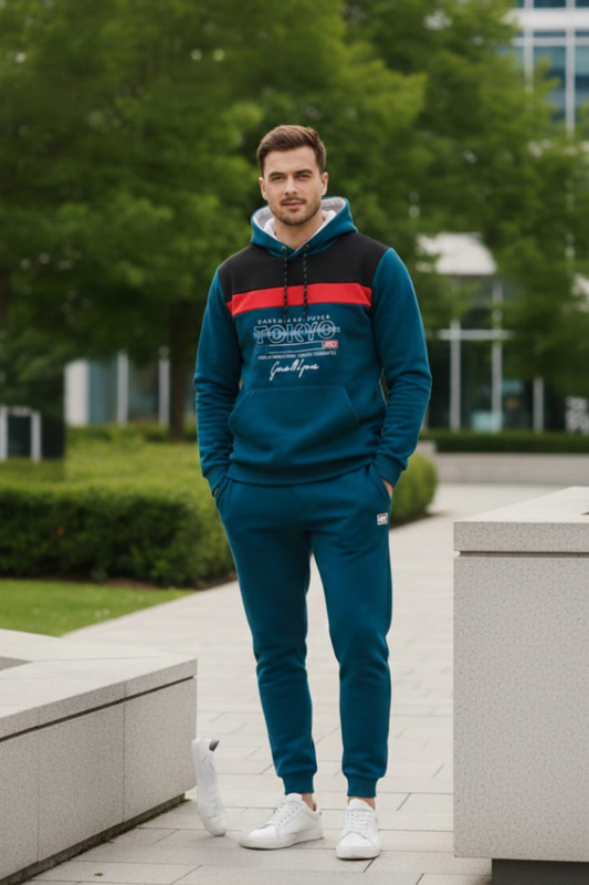 Premium Paneled  Polyester Winter Tracksuit