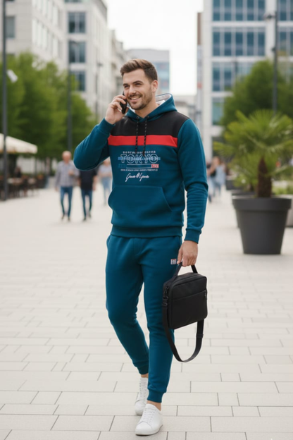 Premium Paneled  Polyester Winter Tracksuit