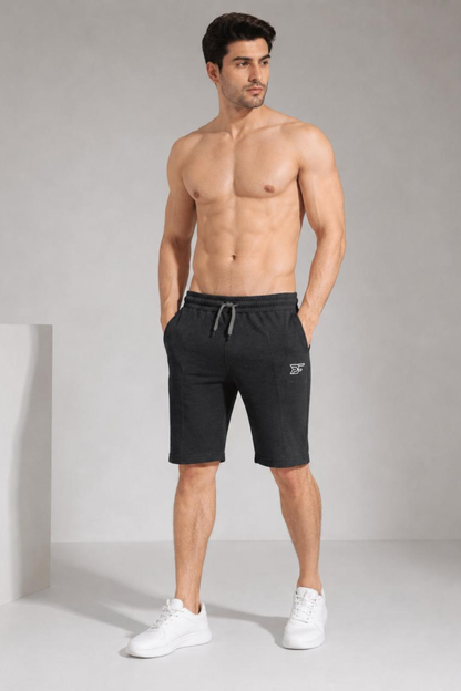 Bro's Fashion Aura Men's Pleated Shorts - Charcol