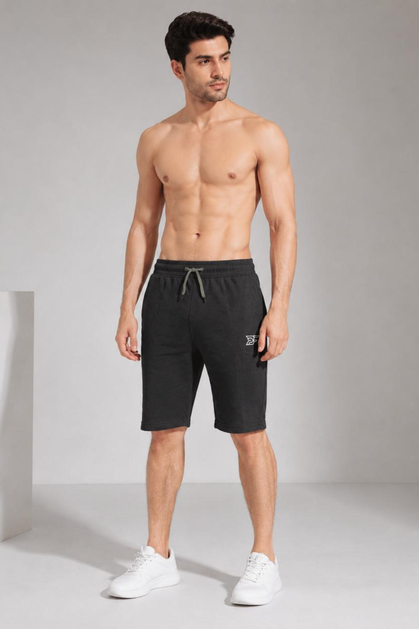 Bro's Fashion Aura Men's Pleated Shorts - Charcol