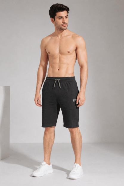 Bro's Fashion Aura Men's Pleated Shorts - Charcol