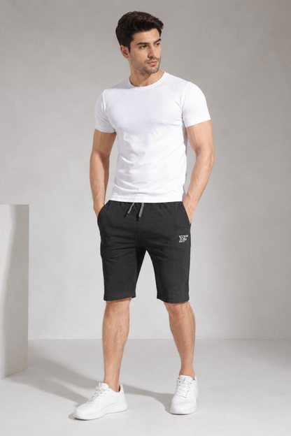 Bro's Fashion Aura Men's Pleated Shorts - Charcol