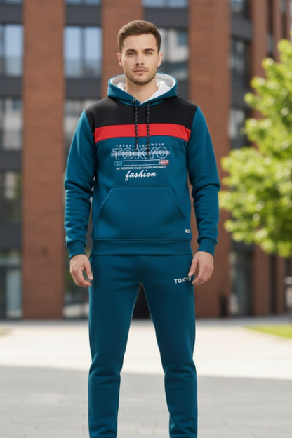 Premium Paneled  Polyester Winter Tracksuit