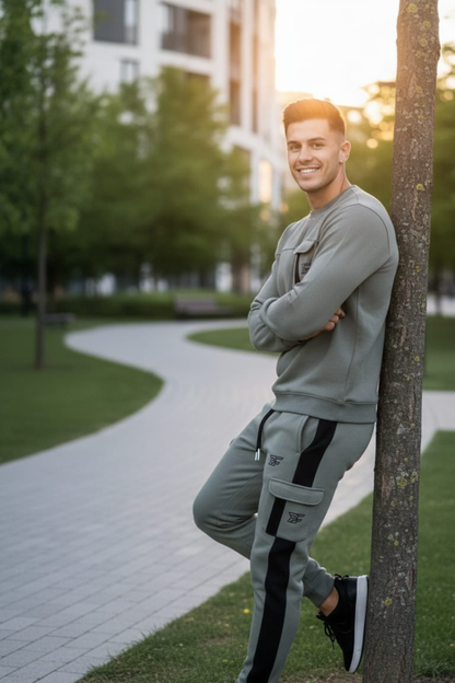 Bros Fashion Luxury Sage Cargo Fleece Tracksuit – Green