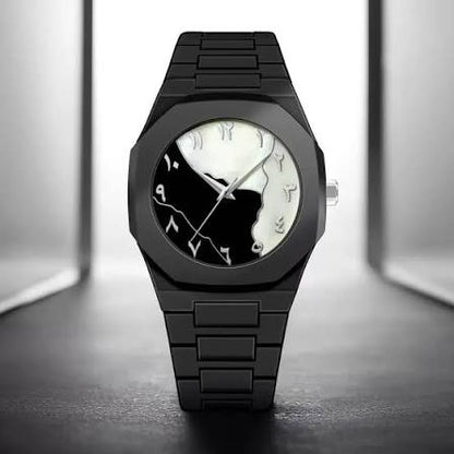 Black & White Dial Aura Watch At Bro's Fashion