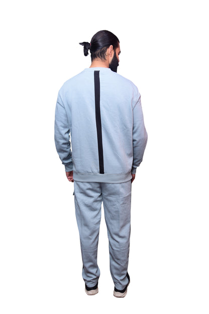 Bros Fashion Luxury Sage Cargo Fleece Tracksuit – Ice Blue